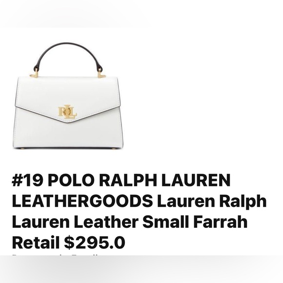 Ralph Lauren Cream Mini Bag with Gold Accents NWT - Picture 7 of 9